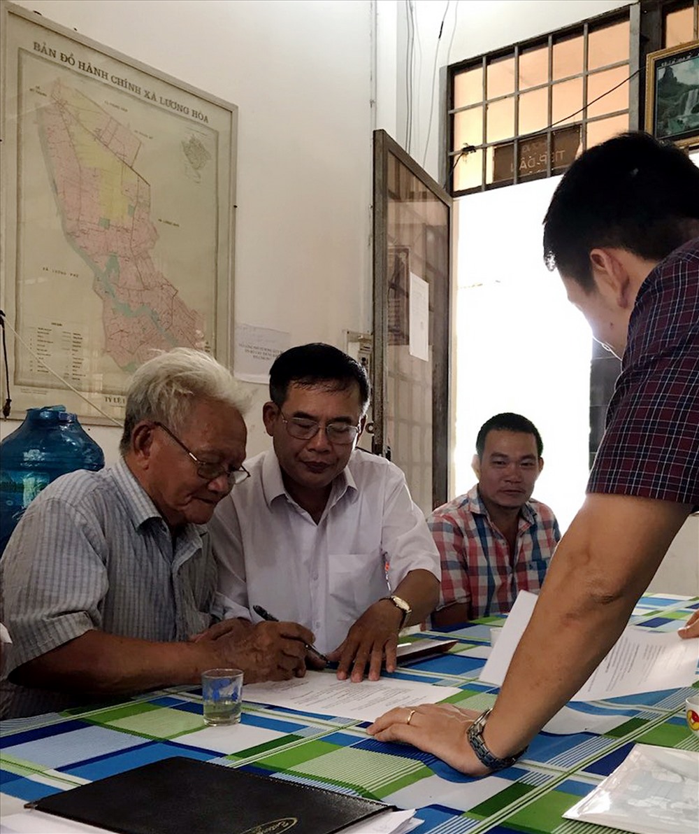 Ông Nguyễn Văn Lâm và chính quyền địa phương xác nhận hỗ trợ từ PV GAS