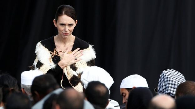 Thủ tướng New Zealand Jacinda Ardern có mặt tại lễ tưởng niệm. Ảnh: Reuters.