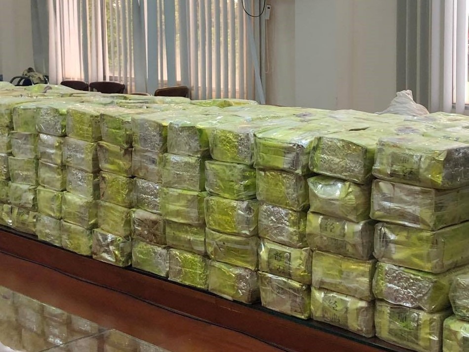 300kg ma túy mà Cục Cảnh sát PCTP về ma túy và các lực lượng liên quan bắt giữ tại Bình Tân chiều 20.3. Ảnh: T.S