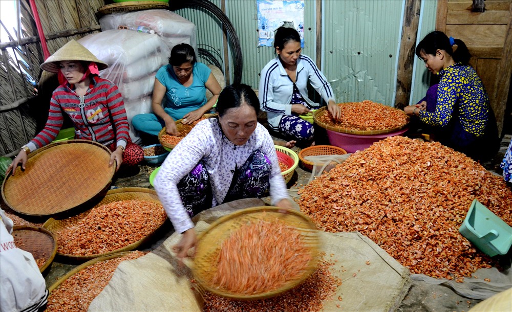Tôm khô là một trong những sản vật đặc trưng nơi vùng đất Cà Mau