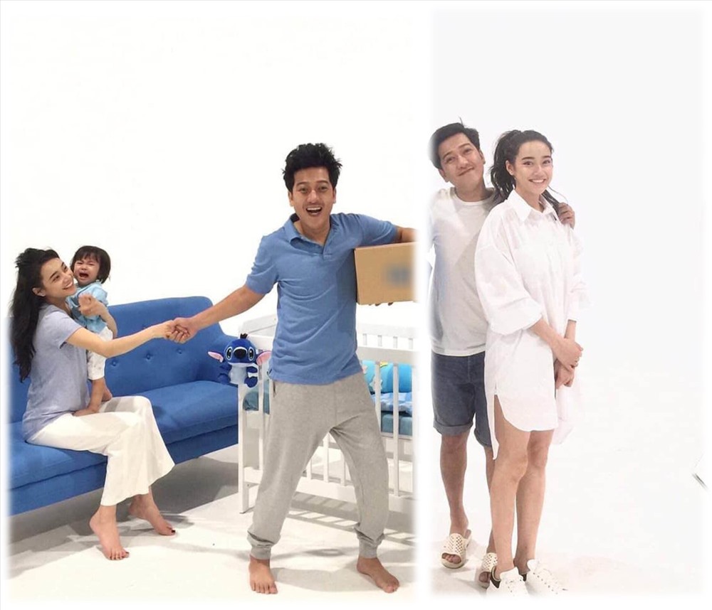 Nhã Phương và Trường Giang xuất hiện trong hình ảnh quảng cáo.