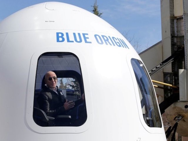 Liên doanh đầy tham vọng nhất của Bezos có thể là Blue Origin, công ty thám hiểm không gian của ông. Blue Origin đã có nhiều chuyến bay thử nghiệm thành công tên lửa New Shepard có thể tái sử dụng của mình và hiện đang phát triển hệ thống tên lửa New Glenn lớn hơn, có thể tái sử dụng, nhằm cạnh tranh với SpaceX của Elon Musk. Về lâu dài, Bezos dự định cho Blue Origin hỗ trợ các chuyến bay vũ trụ của con người quy mô lớn, với mục tiêu xâm chiếm hệ mặt trời.