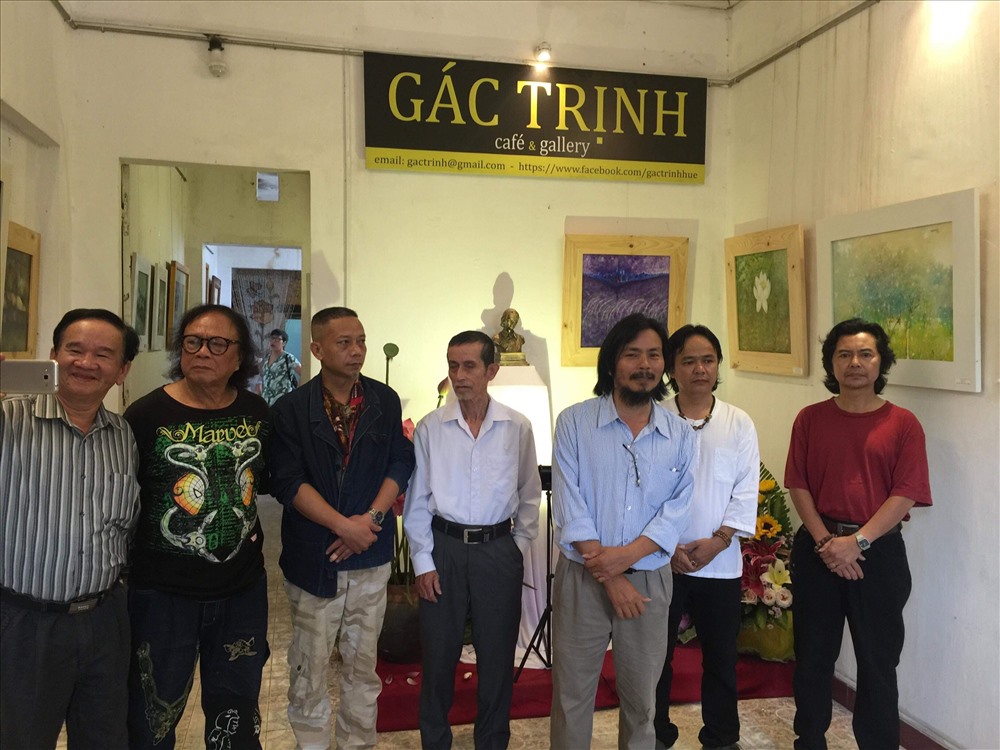 Các họa sĩ tham gia triển lãm tại Gác Trịnh