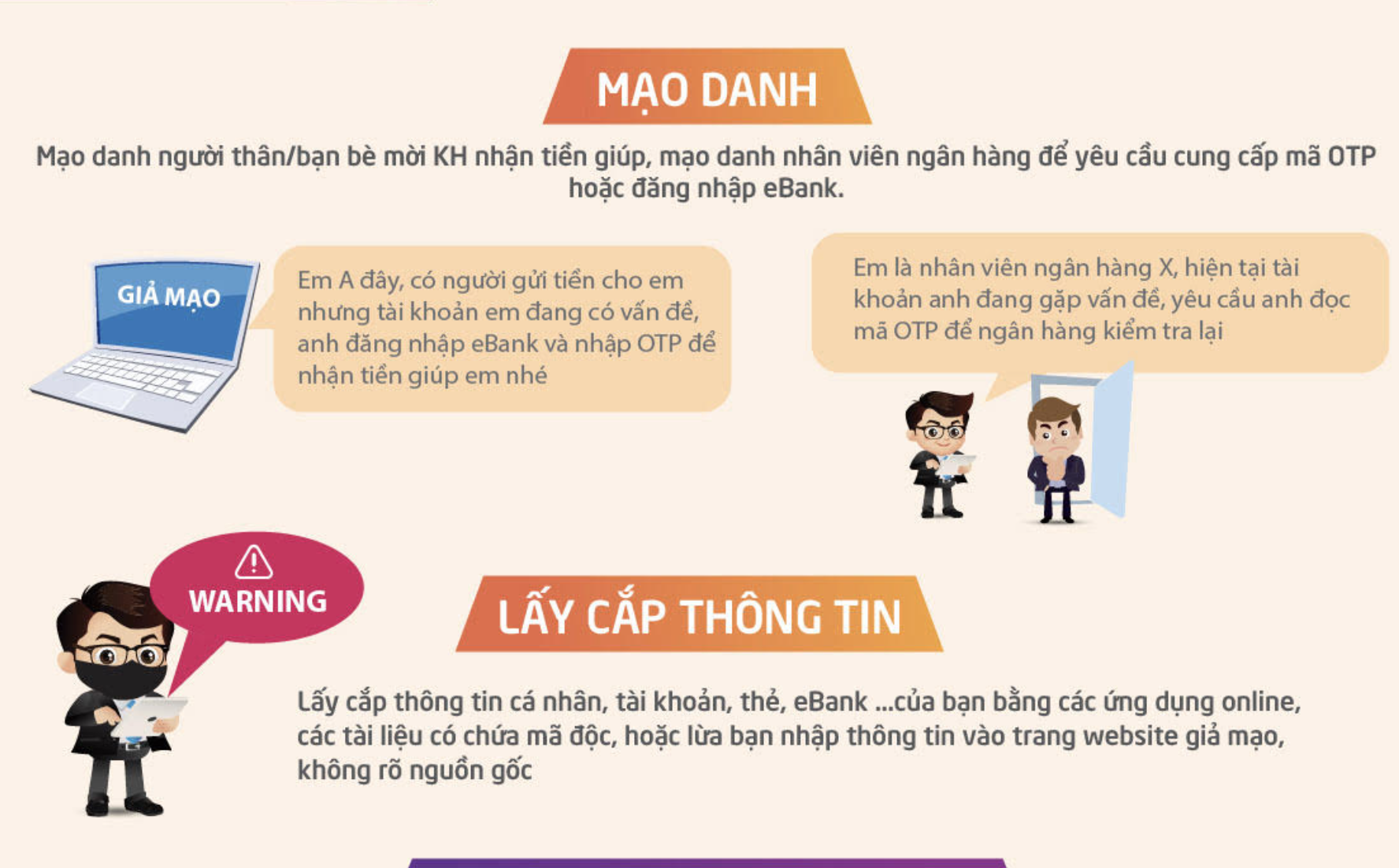 Các chiêu thức lừa đảo của bọn tội phạm. Nguồn TPBank