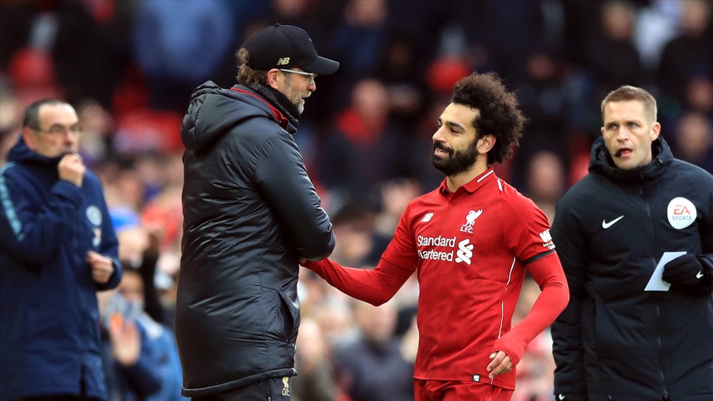 Klopp và Salah là những ngôi sao sáng nhất của Liverpool lúc này. Ảnh: Liverpool Echo.