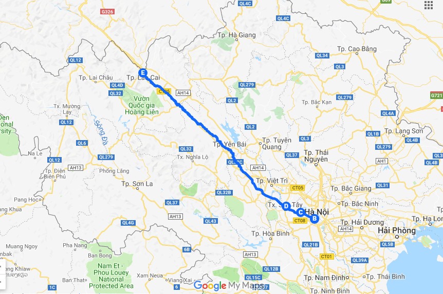 Các VĐV sẽ vượt qua quãng đường 300km từ Hà Nội tới Lào Cai.
