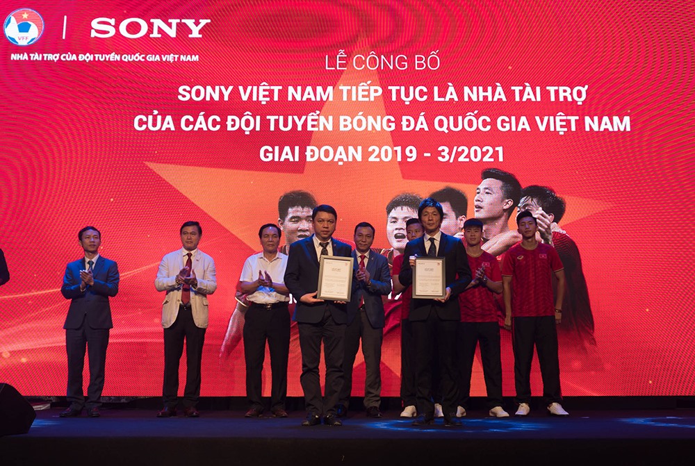 Sony tiếp tục tài trợ cho các đội tuyển bóng đá Việt Nam từ 2019-3.2021
