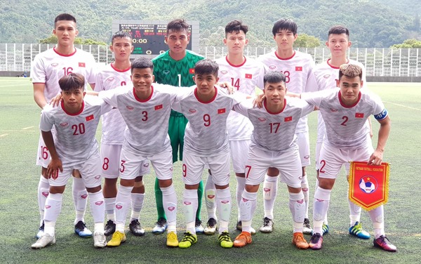 Tuyển U18 Việt Nam mới thi đấu giải U18 quốc tế tại Hong Kong sẽ là nòng cốt cho giải U19 Châu Á 2020. Ảnh VFF