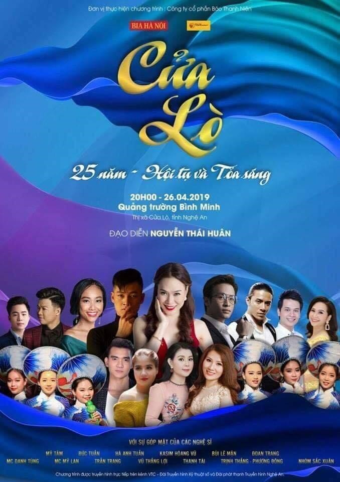 Dàn ca sỹ nổi tiếng đó có Mỹ Tâm, Hà Anh Tuấn, Bùi Lê Mận...