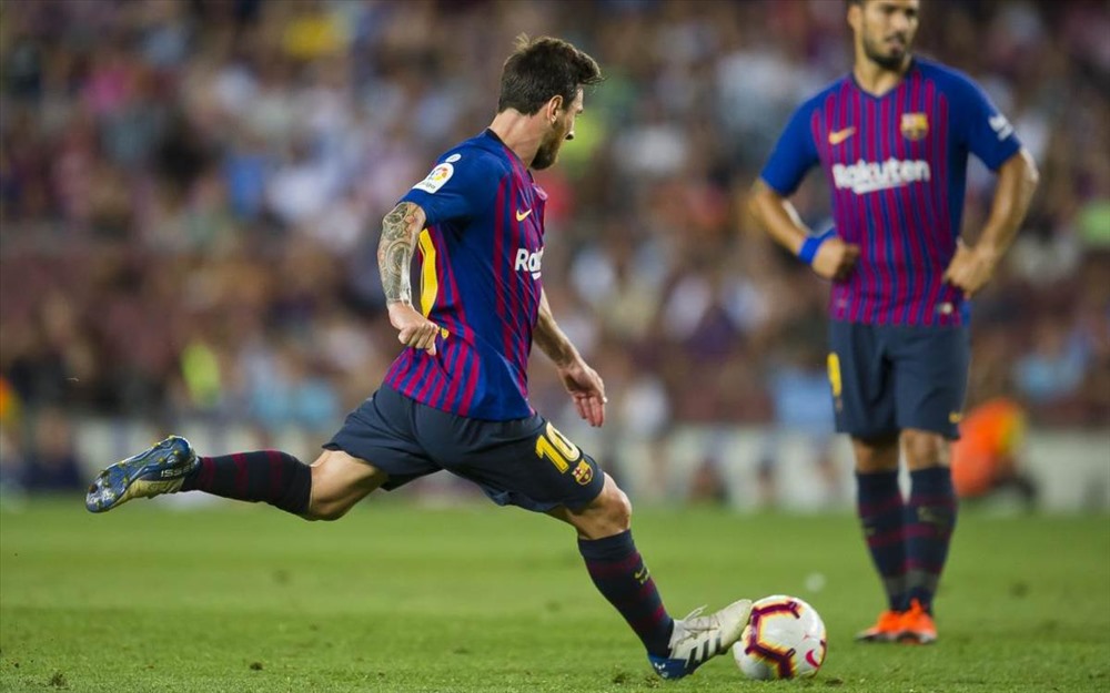 Messi đang có 47 bàn thắng từ đá phạt trong sự nghiệp. Ảnh FC Barcelona