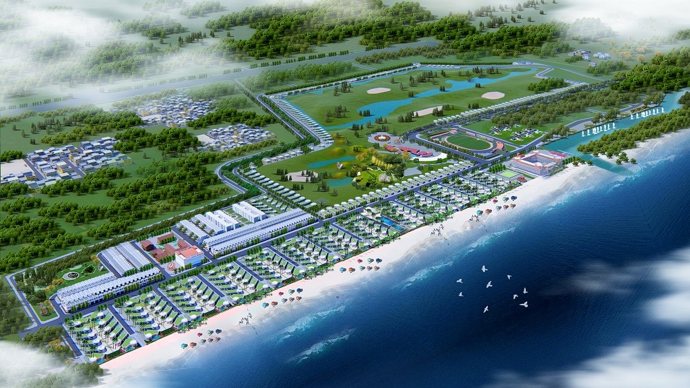 Phối cảnh tổng thể dự án Hoa Tiên Paradise – Xuân Thành Golf and Resort. 