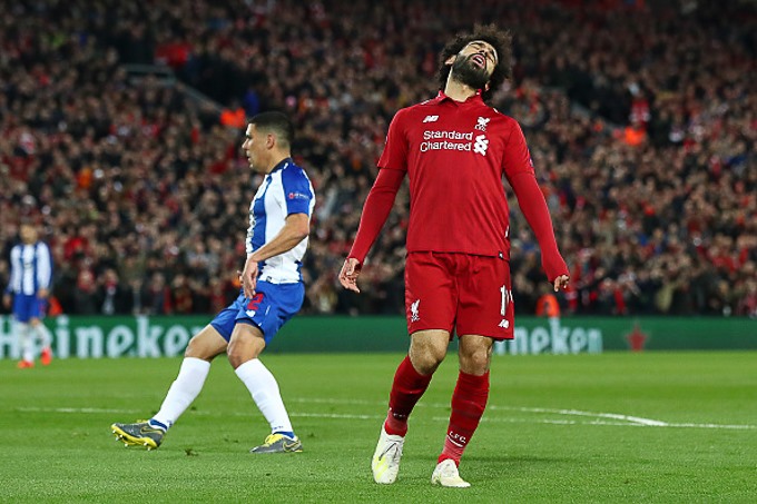 Mohamed Salah lại có màn trình diễn thiếu thuyết phục trong màn tỏa sáng của Liverpool (Ảnh: Getty)