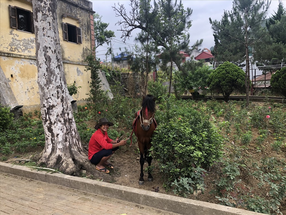 Chủ ngựa chờ khách trong khuôn viên dinh Hoàng A Tưởng.