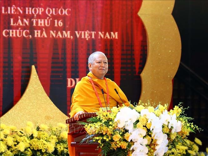 Hòa thượng Phra Brahmapundit - Chủ tịch Ủy ban Tổ chức quốc tế Đại lễ Vesak Liên Hợp Quốc.