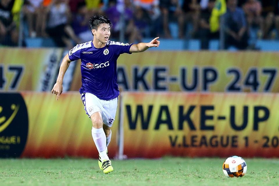 Trung vệ Duy Mạnh dính chấn thương trong trận thua của Hà Nội FC. Ảnh Hà Nội FC