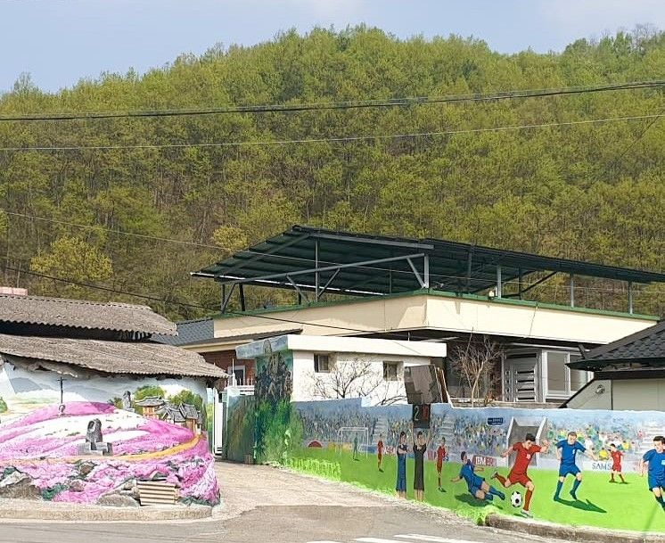 Mới đây, tại quê nhà của HLV Park Hang-seo tại tỉnh Gyeongsang Nam (Hàn Quốc), xuất hiện hàng loạt tranh bích họa về thầy Park và tuyển Việt Nam. 