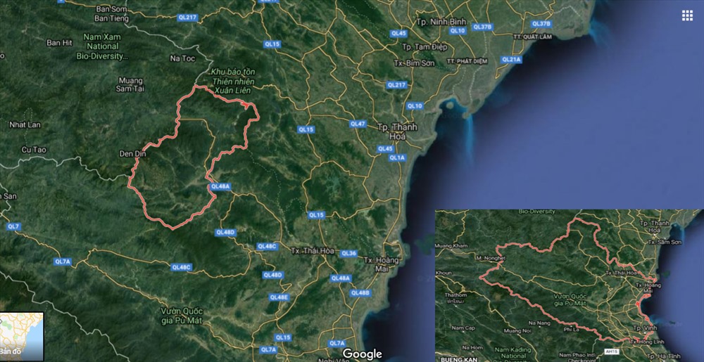 Huyện Quế Phong - Ảnh: Google map