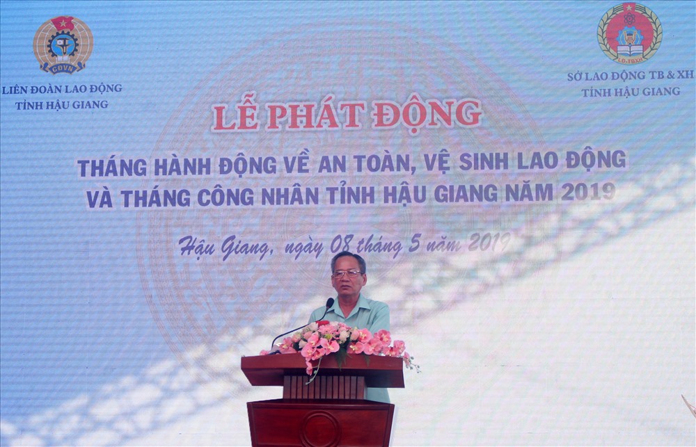 Ông Lữ Văn Hùng – Bí thư Tỉnh ủy Hậu Giang phát biểu tại buổi lễ