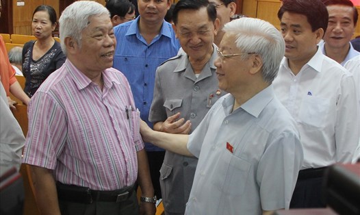 Tổng Bí thư Nguyễn Phú Trọng tiếp xúc cử tri quận Ba Đình và Tây Hồ (Hà Nội)