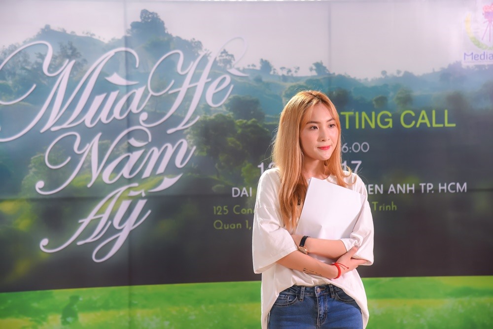 Thu Thủy- thành viên nhóm LipB thử vai phim. Ảnh:P.T.M