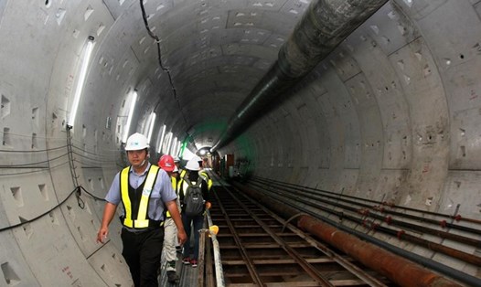 Robot TBM đã đào được hơn 700m đường hầm tuyến metro Bến Thành - Suối Tiên.  Ảnh: M.Q