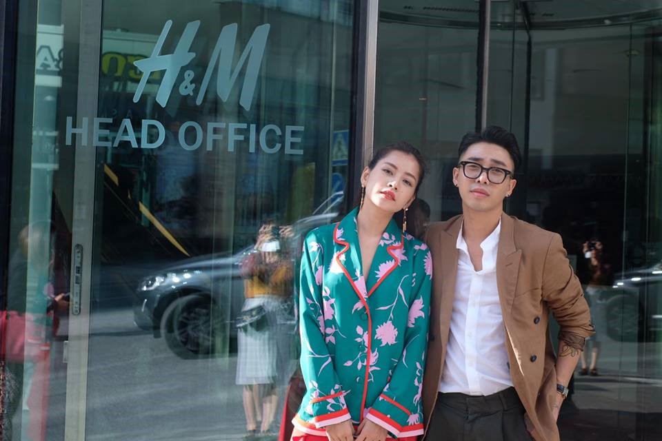 Chi Pu và stylist Hoang Ku. Ảnh: T.L