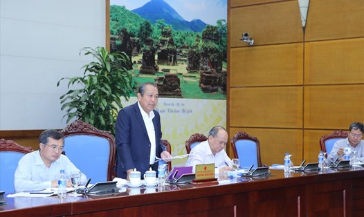 Phó Thủ tướng Trương Hoà Bình chủ trì cuộc họp. Ảnh: VGP