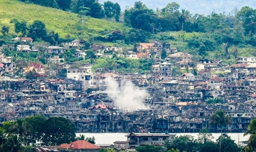 Ông Rodrigo Duterte tuyên bố giải phóng Marawi. Ảnh: AFP