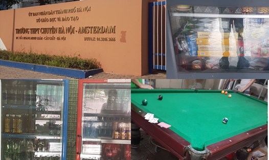 Trường THPT chuyên Hà Nội – Amsterdam bán thuốc lá tại khu thể chất của trường.