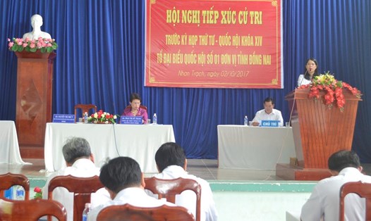 ĐBQH Nguyễn Thị Như Ý phát biểu trước cử tri TP.Biên Hòa, Đồng Nai