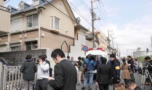 Bên ngoài ngôi nhà của nghi phạm Takahiro Shiraishi. Ảnh: Reuters