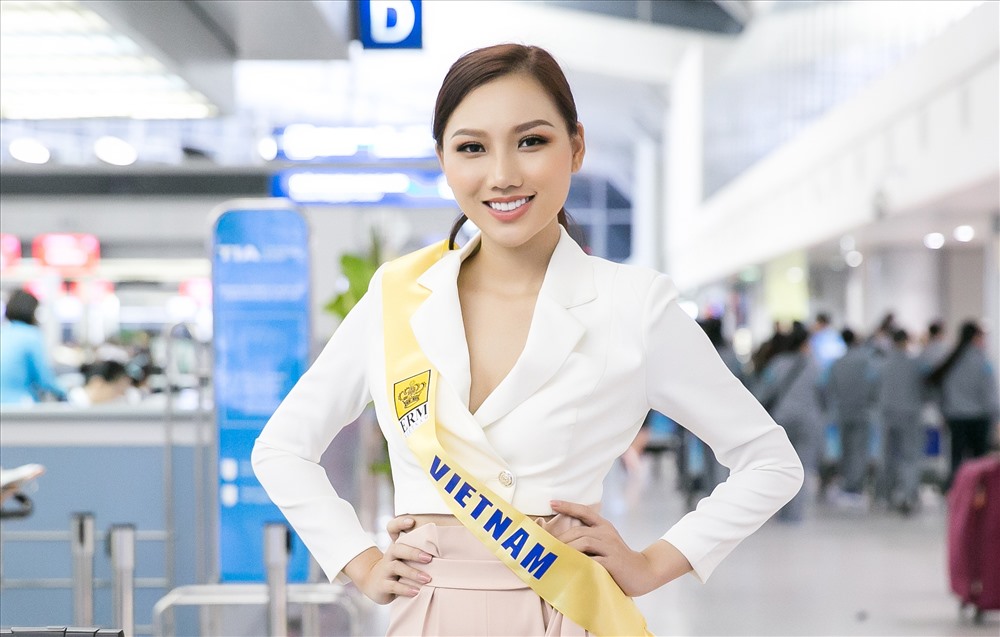 Hoàng Thu Thảo lên đường sang Hàn Quốc. Ảnh: T.L