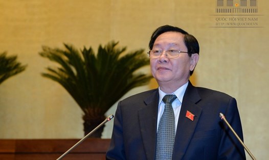 Bộ trưởng Bộ Nội vụ Lê Vĩnh Tân cho biết sẽ xây dựng chương trình hành động để thực hiện các nội dung mà Nghị quyết Trung ương 6 đề ra. Ảnh: QH
