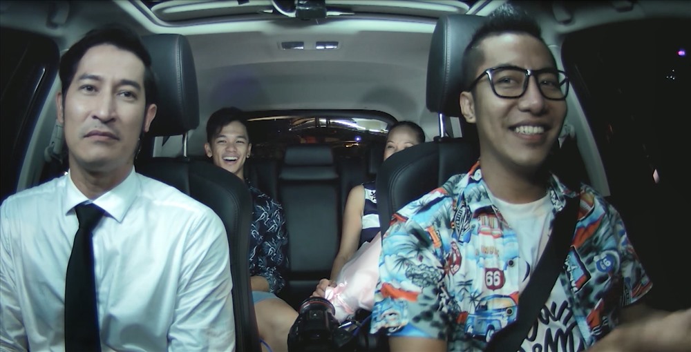 Huy Khánh, Hoàng Rapper "thu hoạch" lớn trên xe nhờ phỏng vấn nhanh Trọng Hiếu. Ảnh: T.L