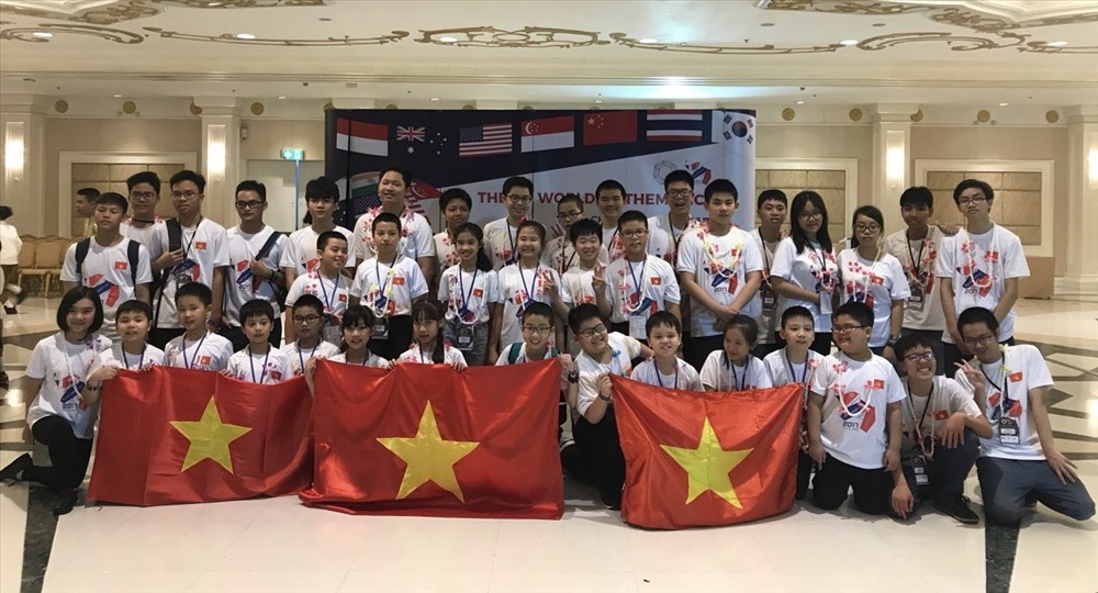 Đoàn Việt Nam đã đạt thành tích cao với 100% học sinh giành huy chương. Ảnh: PV