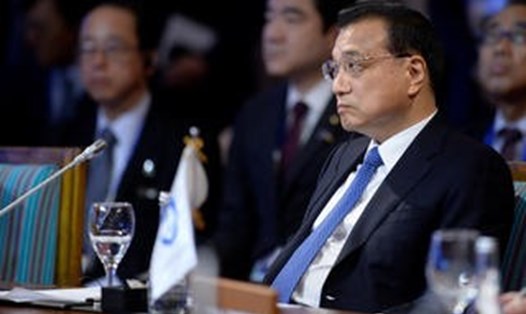 Thủ tướng Trung Quốc Lý Khắc Cường tại Hội nghị Cấp cao ASEAN+3 ở Manila, Philippines hôm 14.11. Ảnh: Reuters