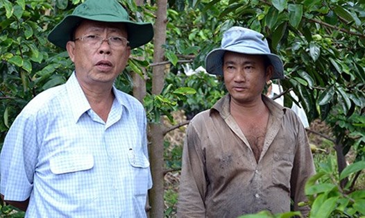 Ông Trần Công Chánh trong lần tiếp xúc với nông dân.