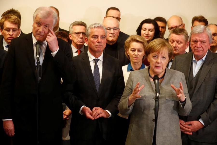 Thủ tướng Đức Anglela Merkel có thể mất nhiệm kỳ thứ tư sau khi thành lập liên minh thất bại. Ảnh: Reuters