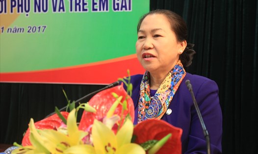 Phó Chủ tịch Tổng LĐLĐVN Nguyễn Thị Thu Hồng tại Diễn đàn. Ảnh: Mai Nguyễn