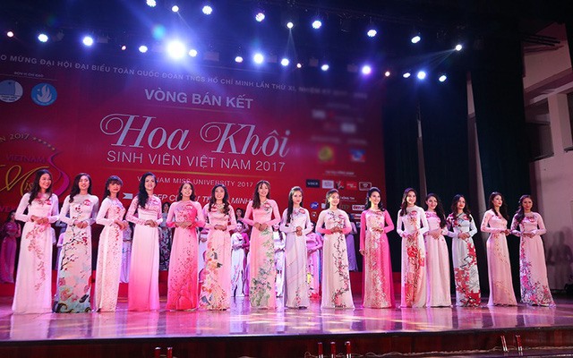 Top 15 thí sinh miền Bắc lọt vào chung kết Hoa khôi sinh viên Việt Nam 2017. Ảnh: BTC