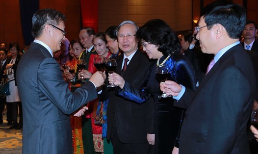 Đại sứ quán Lào tổ chức tiệc chiêu đãi chào mừng Quốc khánh. Ảnh: BNG