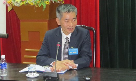 Phó Chủ tịch Tổng LĐLĐVN Trần Văn Thuật phát biểu tại buổi họp rút kinh nghiệm cho đại hội công đoàn cấp tỉnh ngày 30.11. Ảnh: XUÂN TRƯỜNG