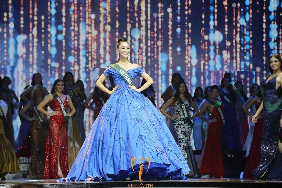 Nhà thiết kế Mỹ chọn đầm dạ hội của Hà Thu đẹp nhất Miss Earth 2017