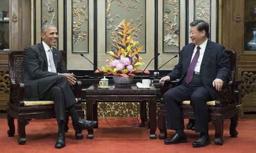Chủ tịch Tập Cận Bình tiếp cựu Tổng thống Barack Obama ngày 29.11. Ảnh: Tân Hoa Xã