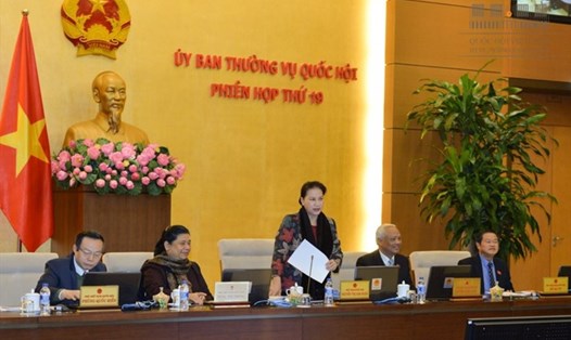 Chủ tịch Quốc hội Nguyễn Thị Kim Ngân phát biểu tại phiên họp (Ảnh: QH)