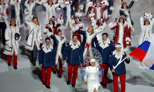Ông Alexander Zhukov dẫn đầu đoàn Nga trong Thế vận hội mùa đông Sochi 2014. Ảnh: Reuters