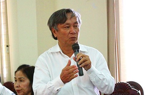Ông Lê Thanh Liêm phát biểu tại một cuộc họp báo. Ảnh Lê Đức