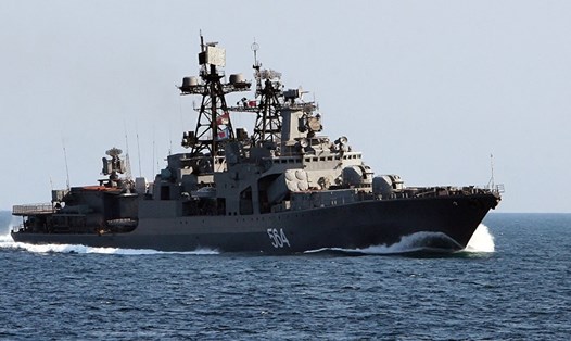 Một tàu chiến trong Hạm đội Thái Bình Dương của Nga. Ảnh: Sputnik