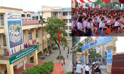 Toàn cảnh khuôn viên Trường PTCS Nguyễn Đình Chiểu, TP Hà Nội (Ảnh: Đình Tuệ).