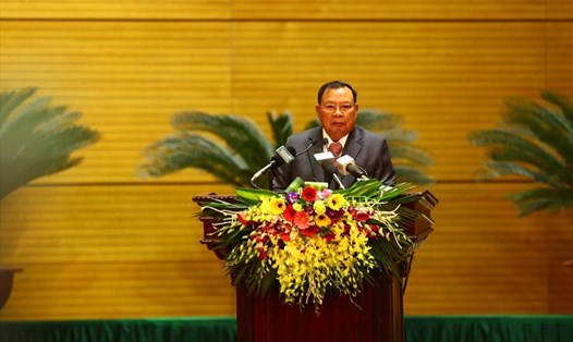 Tổng Bí thư, Chủ tịch Nước Lào Bounnhang Vorachith. Ảnh: Sơn Tùng